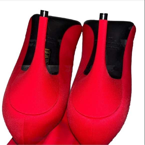 Balenciaga Knife ankle boots red sock EU 42 US 11 pointed toe stretch 80mm new - Picture 10 of 12